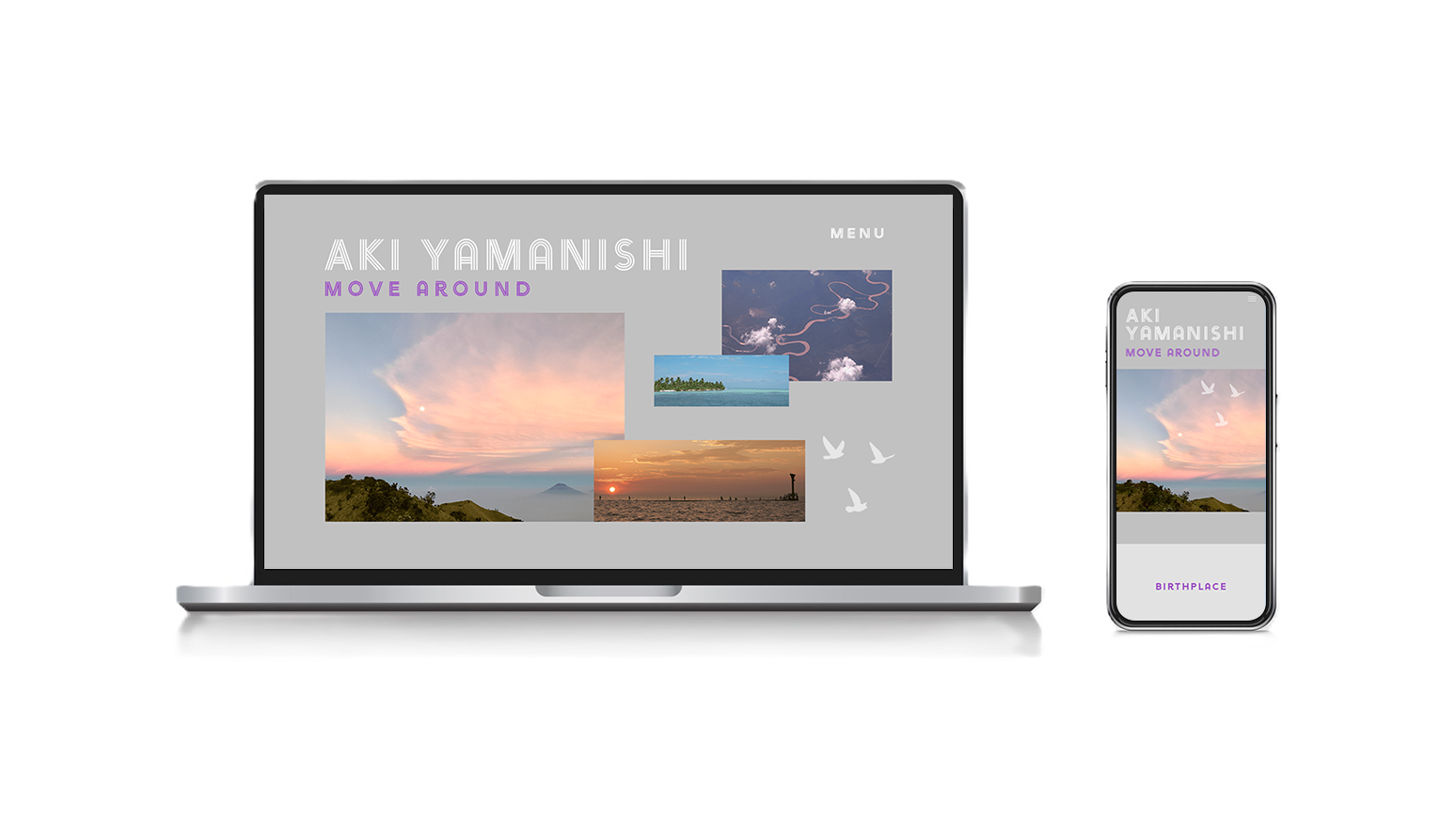 ポートフォリオサイトのモック画像